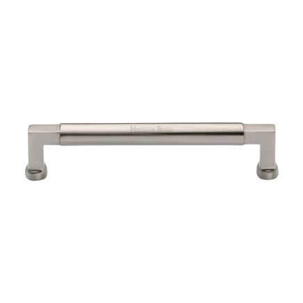 Heritage Brass Cabinet Pull Bauhaus Design 160mm CTC Satin Nickel Finish