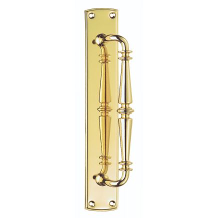 Ornate Pull Handle - Polished Brass