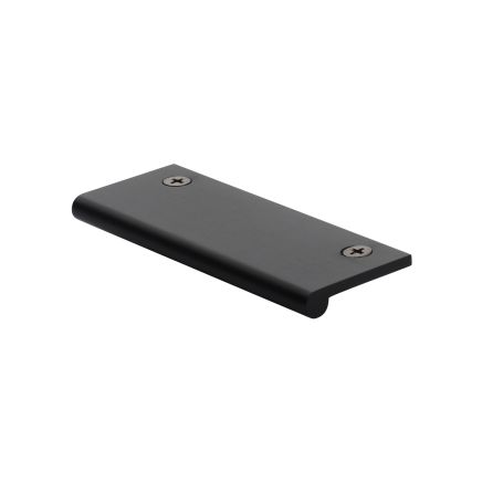 Heritage Brass EP Edge Pull Cabinet Handle 100mm Matt Black finish