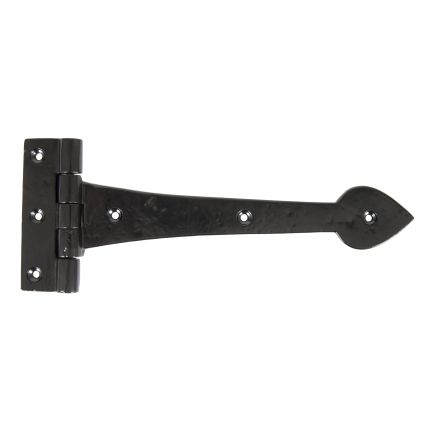 Black Smooth 10½" Cast T Hinge (pair)