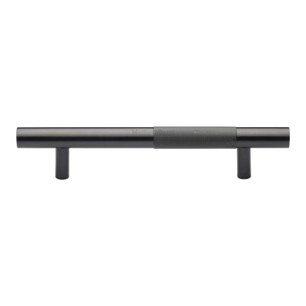 Heritage Brass Door Pull Handle Bar Knurled Design 305mm Matt Bronze Finish
