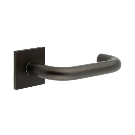 CR-106 Dark Bronze Sprung Square Rose Door Handle - By Frelan Hardware - CR-106B1DB