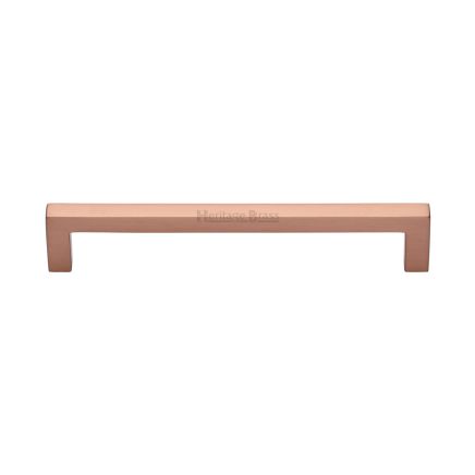 Heritage Brass Cabinet Pull City Design 160mm CTC Satin Rose Gold Finish