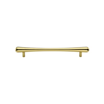 Heritage Brass Cabinet Pull T-Bar Raindrop Design 128mm CTC Polished Brass Finish