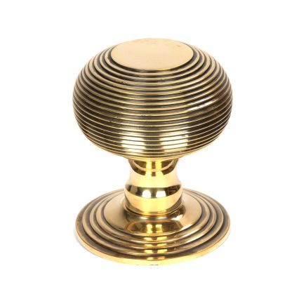 Aged Brass Beehive Centre Door Knob