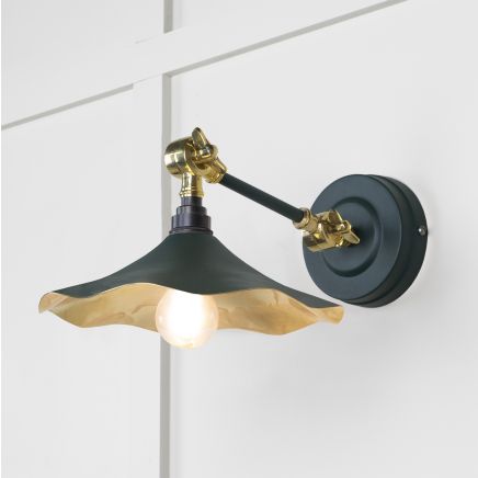Smooth Brass Flora Wall Light in Dingle