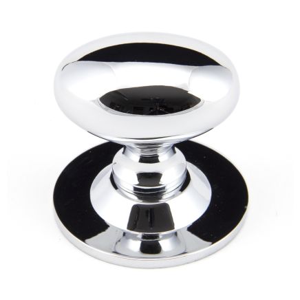 Polished Chrome Oval Cabinet Knob 40mm