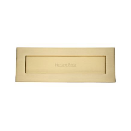 Heritage Brass Letterplate 14" x 4 1/2" Satin Brass finish