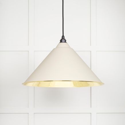 Smooth Brass Hockley Pendant in Teasel