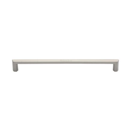 Heritage Brass Door Pull Handle Hexagonal Design 328mm Satin Nickel Finish