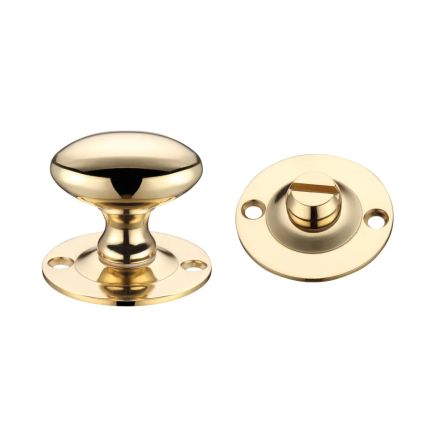 Zoo Hardware Oval Thumb Turn with Coin Release - 5mm spindle - Brass