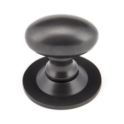 Aged Bronze Oval Cabinet Knob 33mm