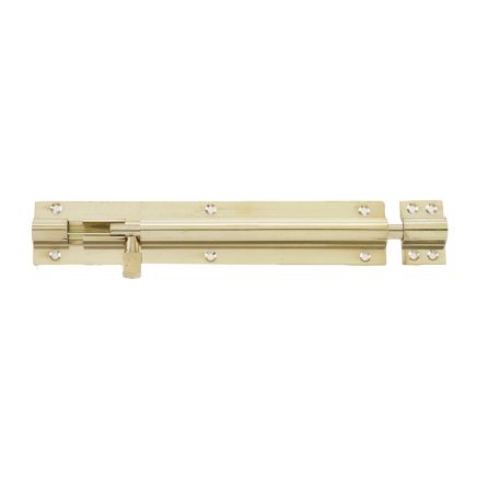 Jedo Brass Heavy Straight Barrel Bolts 200x38mm Polished Brass - By Frelan Hardware - J1001PB-8
