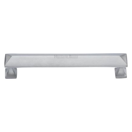 Heritage Brass Cabinet Pull Pyramid Design 152mm CTC Satin Chrome Finish