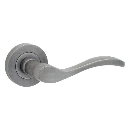 Turin Door Handle on Rose Rustic - By Frelan Hardware - JV550RUS
