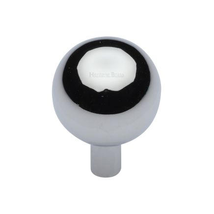 Heritage Brass Cabinet Knob Sphere Design 28mm Polished Chrome finish