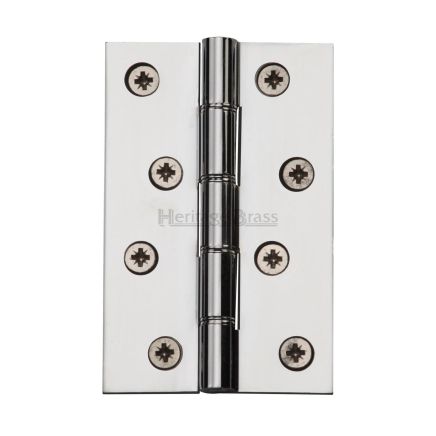 Heritage Brass Hinge Brass with Phosphor Washers 4" x 2 5/8" Polished Chrome finish