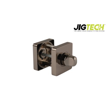 Jigtech Square Bathroom Turn & Release Set Black Nickel