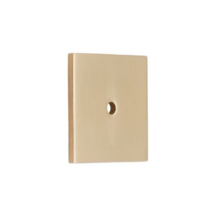 Square Backplate for Cupboard Knobs Polished Brass