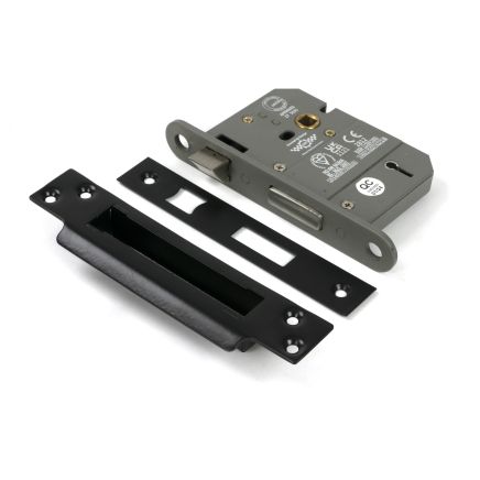 Black 3" 5 Lever BS Sash Lock
