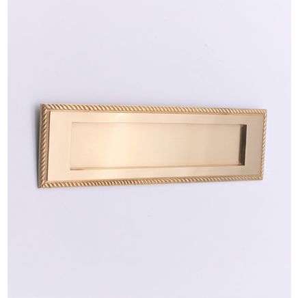 Georgian Letter Plate 250mm Satin Brass