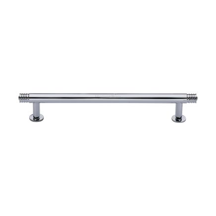 Heritage Brass Cabinet Pull Contour Design with 16mm Rose 160mm CTC Polished Chrome finish