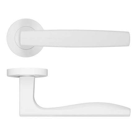 Zoo Hardware Appenine Lever On Round Rose - White