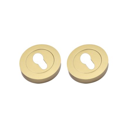 Euro Profile Escutcheon Satin Brass