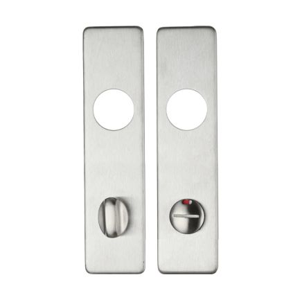 Zoo Hardware Cover plate for 19 mm RTD Lever on Short Backplate - Din Bathroom/78mm Centres - 45mm x 180mm - Satin Stainless