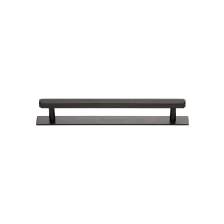 Heritage Brass Cabinet Pull Hexagonal Design with Plate 96mm CTC Matt Bronze Finish