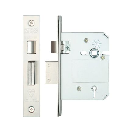 Zoo Hardware British Standard 5 Lever Sashlock - 76mm - Satin Stainless