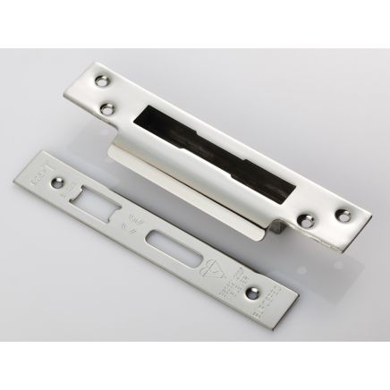 Easi T Forend Strike & Fixing Pack To Suit Bs 5 Lever Sashlock-Bright Stainless Steel-Square Forend - Bright Stainless Steel
