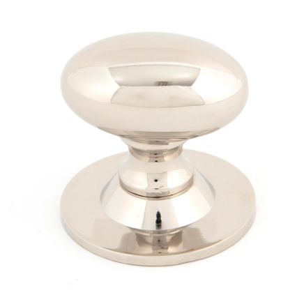 Polished Nickel Oval Cabinet Knob 40mm