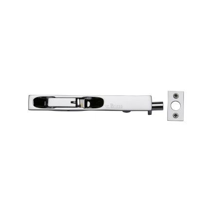 Heritage Brass Door Bolt Flush Fitting 6" x .3/4" Polished Chrome finish