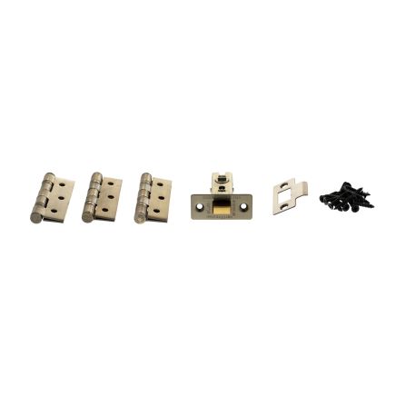 Atlantic Latch Pack [CE] 2.5" (Latch x1) + 3"x2" (Hinge x3) - Antique Brass