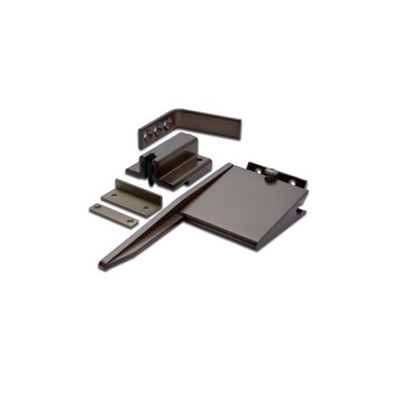 Zoo Hardware Size 3-6 Double Rebated Door Selector - Complete With 102mm Arm, Standard Rebate Catch - Bronze